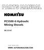 Komatsu PC5500-6 Hydraulic Mining Shovels Parts Manual SN 15147 PDF