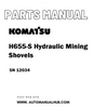 Komatsu H655-S Hydraulic Mining Shovels Parts Manual SN 12034 - PDF