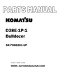 Komatsu D38E-1P-1 Bulldozer Parts Manual SN P086301-UP - PDF