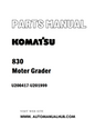 Komatsu 830 Moter Grader Parts Manual U200417-U201999 - PDF