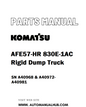 Komatsu AFE57-HR 830E-1AC Rigid Dump Truck Parts Manual SN A40968 & A40972-A40981 - PDF