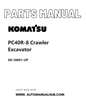 Komatsu PC40R-8 Crawler Excavator Parts Manual SN 30001-UP PDF