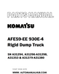 Komatsu AFE59-EE 930E-4 Rigid Dump Truck Parts Manual SN A31294, A31296-A31298, A31353 & A31379-A31380 - PDF
