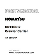 Komatsu CD110R-2 Crawler Carrier Parts Manual SN 1501-UP - PDF