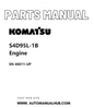 Komatsu S4D95L-1B Engine Parts Manual SN 48811-UP PDF