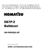 Komatsu D87P-2 Bulldozer Parts Manual SN P092001-UP - PDF