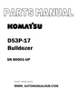 Komatsu D53P-17 Bulldozer Parts Manual SN 80001-UP - PDF