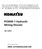 Komatsu PC8000-1 Hydraulic Mining Shovels Parts Manual SN 12033 PDF
