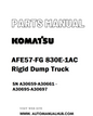 Komatsu AFE57-FG 830E-1AC Rigid Dump Truck Parts Manual SN A30659-A30661 - A30695-A30697 - PDF 