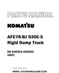 Komatsu AFE78-BJ 930E-5 Rigid Dump Truck Parts Manual SN A40201-A40202 10CC - PDF