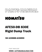 Komatsu AFE50-DB 830E Rigid Dump Truck Parts Manual SN A30888-A30890 - PDF 