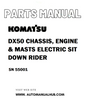 Komatsu DX50 CHASSIS, ENGINE & MASTS ELECTRIC SIT DOWN RIDER Parts Manual SN 55001 - PDF 