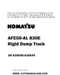 Komatsu AFE50-AL 830E Rigid Dump Truck Parts Manual SN A30648-A30649 - PDF 
