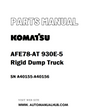 Komatsu AFE78-AT 930E-5 Rigid Dump Truck Parts Manual SN A40155-A40156 - PDF 