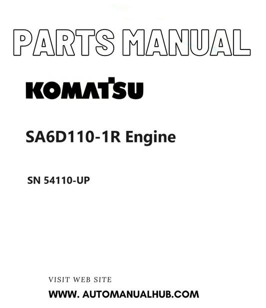 Komatsu SA6D110-1R Engine Parts Manual SN 54110-UP PDF