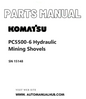 Komatsu PC5500-6 Hydraulic Mining Shovels Parts Manual SN 15148 PDF