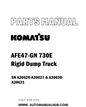 Komatsu AFE47-GN 730E Rigid Dump Truck Parts Manual SN A30626-A30627 & A30630-A30631 - PDF 