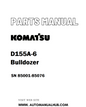 Komatsu D155A-6 Bulldozer Parts Manual SN 85001-85076 - PDF