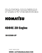 Komatsu 4D84E-3D Engine Parts Manual SN 03508-UP - PDF