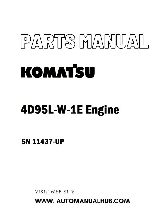 Komatsu 4D95L-W-1E Engine Parts Manual SN 11437-UP -PDF