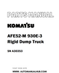 Komatsu AFE52-M 930E-3 Rigid Dump Truck Parts Manual SN A30353 - PDF 