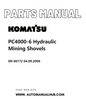 Komatsu PC4000-6 Hydraulic Mining Shovels Parts Manual SN 08172 04.09.2006 PDF