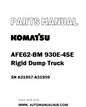 Komatsu AFE62-BM 930E-4SE Rigid Dump Truck Parts Manual SN A31957-A31959 - PDF 