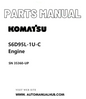 Komatsu S6D95L-1U-C Engine Parts Manual SN 35360-UP PDF