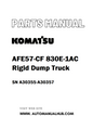 Komatsu AFE57-CF 830E-1AC Rigid Dump Truck Parts Manual SN A30355-A30357 - PDF 