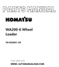 Komatsu WA200-6 Wheel Loader Parts Manual SN B20001-UP PDF
