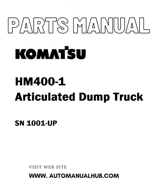 Komatsu HM400-1 Articulated Dump Truck Parts Manual SN 1001-UP - PDF