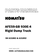 Komatsu AFE59-GB 930E-4 Rigid Dump Truck Parts Manual SN A31883 & A31892 - PDF 