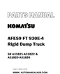 Komatsu AFE59 FT 930E-4 Rigid Dump Truck Parts Manual SN A31821-A31822 & A31825-A31826 - PDF 