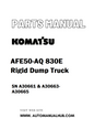 Komatsu AFE50-AQ 830E Rigid Dump Truck Parts Manual SN A30661 & A30663-A30665 - PDF 