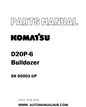 Komatsu D20P-6 Bulldozer Parts Manual SN 60001-UP - PDF