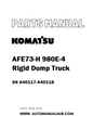 Komatsu AFE73-H 980E-4 Rigid Dump Truck Parts Manual SN A40117-A40118 - PDF