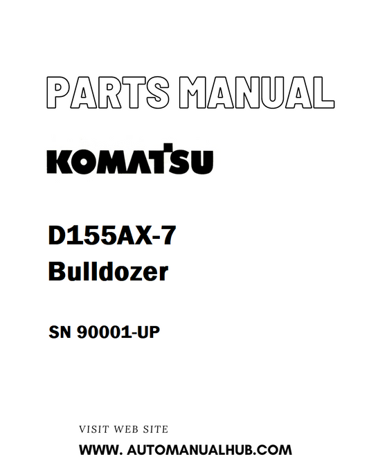 Komatsu D155AX-7 Bulldozer Part Manual SN 90001-UP - PDF