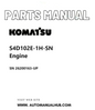 Komatsu S4D102E-1H-SN Engine Parts Manual SN 26200163-UP PDF