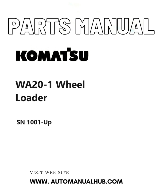 Komatsu WA20-1 Wheel Loader Parts Manual SN 1001-Up PDF