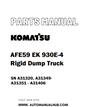 Komatsu AFE59 EK 930E-4 Rigid Dump Truck Parts Manual SN A31320, A31349-A31351 - A31406 - PDF 