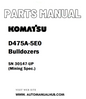 Komatsu D475A-5E0 Bulldozers Parts Manual SN 30147-UP (Mining Spec.) - PDF 
