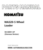 Komatsu WA320-5 Wheel Loader Parts Manual SN 60001-UP (Overseas Version) PDF