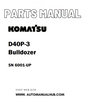 Komatsu D40P-3 Bulldozer Parts Manual SN 6001-UP - PDF