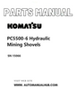 Komatsu PC5500-6 Hydraulic Mining Shovels Parts Manual SN 15066 PDF