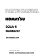 Komatsu D21A-6 Bulldozer Parts Manual SN 60001-UP - PDF