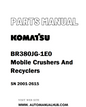 Komatsu BR380JG-1E0 Mobile Crushers And Recyclers Parts Manual SN 2001-2615 - PDF