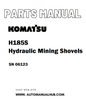 Komatsu H185S Hydraulic Mining Shovels Parts Manual SN 06123 - PDF 