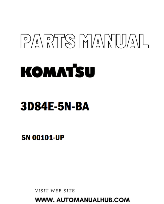 Komatsu 3D84E-5N-BA Engine Parts Manual SN 00101-UP - PDF