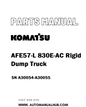 Komatsu AFE57-L 830E-AC Rigid Dump Truck Parts Manual SN A30054-A30055 - PDF 