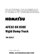 Komatsu AFE32-DX 830E Rigid Dump Truck Parts Manual SN 32617 - PDF